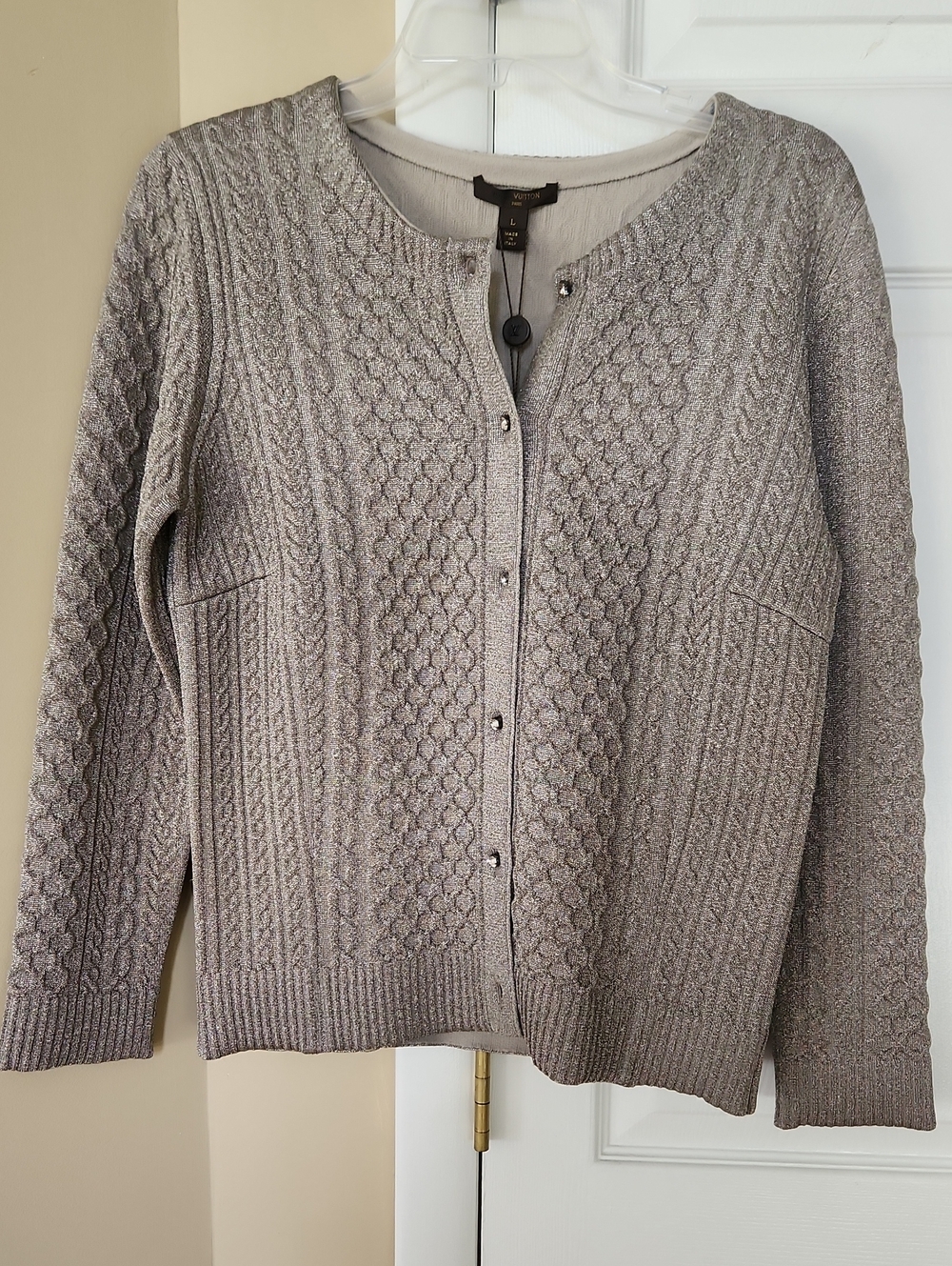 NWT, Louis Vuitton, Long Sleeve Cardigan, Large